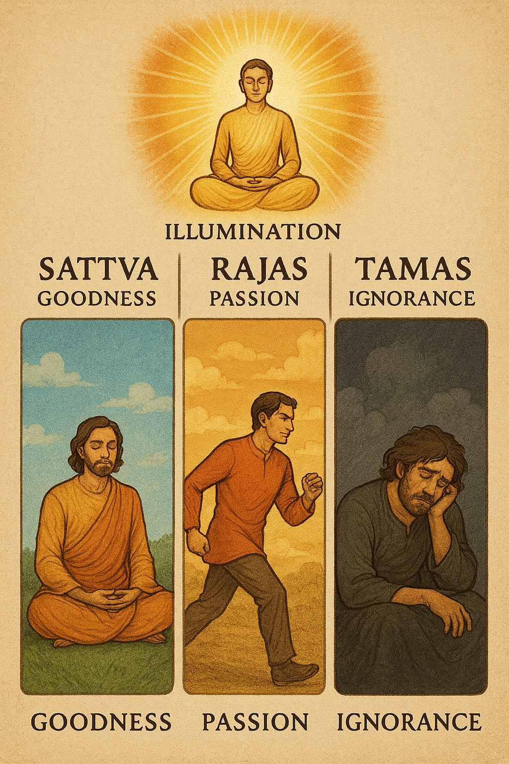 Bhagavad Gita Chapter 14 – Guna Traya Vibhag Yog  – Three Qualities of Cosmos